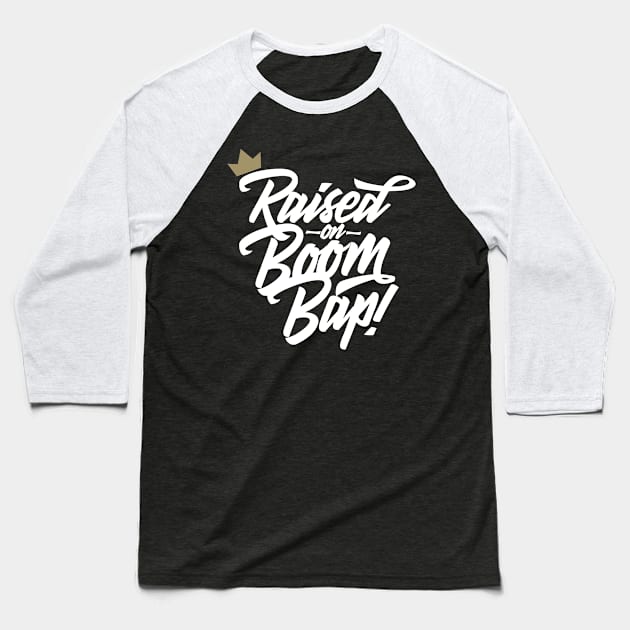 Raised on Boom Bap Baseball T-Shirt by Skush™